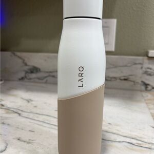 LARQ Self-Cleaning Water Bottle - White and Tan